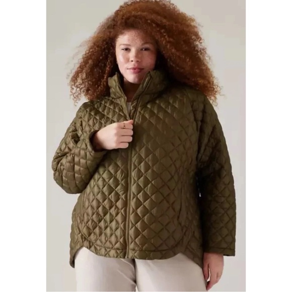 ATHLETA | $199 Whisper Featherless Puffer Jacket in Olive, Size XL - Picture 14 of 14